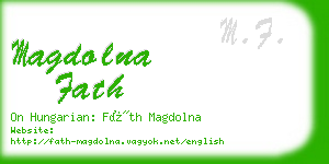 magdolna fath business card